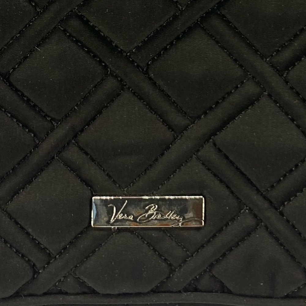 Vera Bradley Pleated Black Satchel - Picture 2 of 7